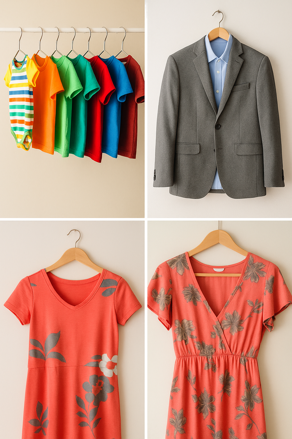 Pacas de ropa de segunda mano por tipo: dama, caballero y niño.