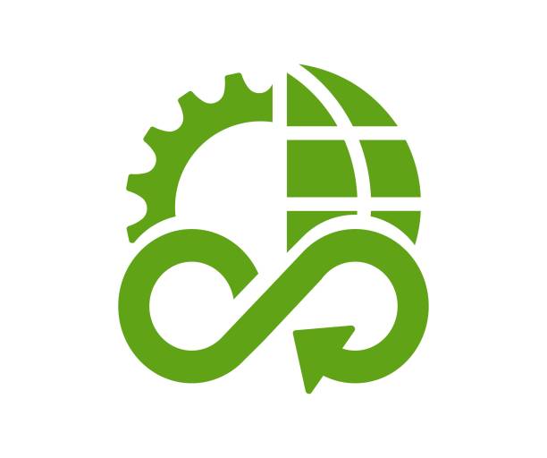 Icono de reciclaje para la economía circular en la moda.